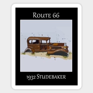 1932 Studebaker along Route 66 in the Petrfied Woods National Park Sticker